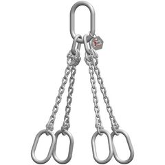  4-Strang-Kettengehänge mit Standard-Aufhängering McBULL® 4-Strang-Kettengehänge, GK6 (INOX), 6 mm, 1 Meter, Typ8 12402939