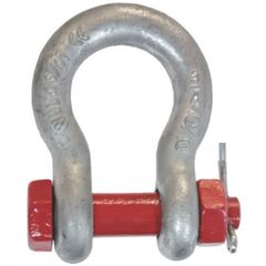  Hochfeste Schäkel, geschweifte Form, mit Mutter und Splint McBULL® Schäkel, hochfest, geschweift, Mutter/Splint, 1", 8,5 t 12403527