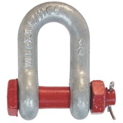  Hochfeste Schäkel, gerade Form, mit Mutter und Splint McBULL® Schäkel, hochfest, gerade, Mutter/Splint, 1", 8,5 t 12403511