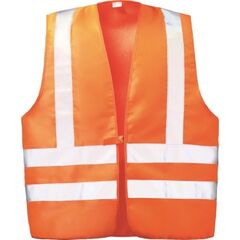  2262 WILFRIED Textil-Warnweste Wica Tex *WILFRIED* TEXTIL-WARNWESTE MIT SCHULTERREFLEX, ORANGE Gr.  2-L (54/56) 12394567