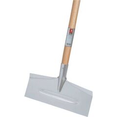  Schneeschieber, Stahlblech, silber pulverbeschichtet, Verstärkungsrippe Schneeschieber 160x400 mit Dülle, Stahlblech, mit Buchen-Langstiel 12380059