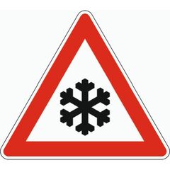  Gefahrenzeichen Verkehrszeichen 101-51 Schnee- oder Eisglätte, SL 1260 mm, Alu 3 mm, RA2 12357142