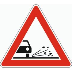  Gefahrenzeichen Verkehrszeichen 101-52 Splitt, Schotter, SL 630 mm, Alu 2 mm, RA2 12357312