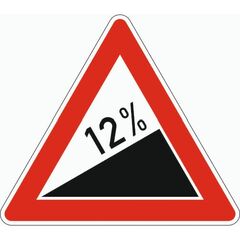  Gefahrenzeichen Verkehrszeichen 110 Steigung, SL 630 mm, Alu 2 mm, RA2 12357303