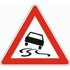  Gefahrenzeichen Verkehrszeichen 114 Schleuder- oder Rutschgefahr, SL 900 mm, Alu 2 mm, RA2 12357086