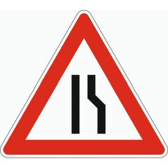  Verkehrszeichen und Schilder ADCO Verkehrszeichen 121-10 Einseitig verengte Fahrbahn, Verengung rechts, SL 630 mm, Alu 2 mm 12355878