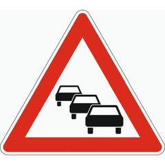  Gefahrenzeichen Verkehrszeichen 124 Stau, SL 630 mm, Alu 2 mm, RA2 12357080