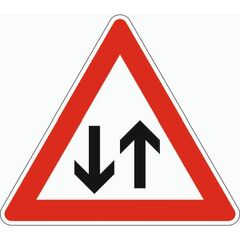  Gefahrenzeichen Verkehrszeichen 125 Gegenverkehr, SL 900 mm, Alu 3 mm, RA3 12357336
