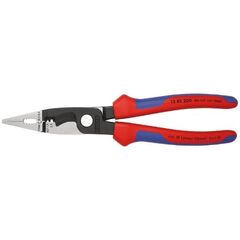  Elektro-Installationszangen KNIPEX 13 82 200 Elektro-Installationszange mit Mehrkomponenten-Hüllen schwarz atramentiert 200 mm 12380317