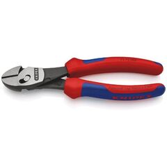  KNIPEX TwinForce® Hochleistungs-Seitenschneider KNIPEX 73 72 180 TwinForce® Hochleistungs-Seitenschneider mit Mehrkomponenten-Hüllen schwarz atramentiert 180 mm 12380490