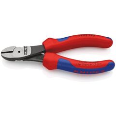  Schneidende Zangen Kraft-Seitenschneider KNIPEX 74 02 140 Kraft-Seitenschneider mit Mehrkomponenten-Hüllen schwarz atramentiert 140 mm 12380489