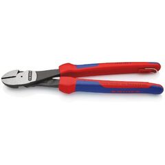  Schneidende Zangen Kraft-Seitenschneider KNIPEX 74 02 250 T Kraft-Seitenschneider mit Mehrkomponenten-Hüllen, mit integrierter Befestigungsöse zum Anbringen einer Absturzsicherung schwarz atramentiert 250 mm 12380465