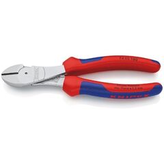  Schneidende Zangen Kraft-Seitenschneider KNIPEX 74 05 180 Kraft-Seitenschneider mit Mehrkomponenten-Hüllen verchromt 180 mm 12380471