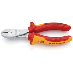  Schneidende Zangen Kraft-Seitenschneider KNIPEX 74 06 160 Kraft-Seitenschneider isoliert mit Mehrkomponenten-Hüllen, VDE-geprüft verchromt 160 mm 12380475
