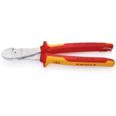  Schneidende Zangen Kraft-Seitenschneider KNIPEX 74 06 250 T Kraft-Seitenschneider isoliert mit Mehrkomponenten-Hüllen, VDE-geprüft; mit integrierter isolierter Befestigungsöse zum Anbringen einer Absturzsicherung verchromt 250 mm 12380482