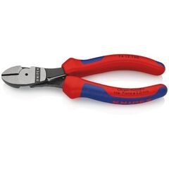  Schneidende Zangen Kraft-Seitenschneider KNIPEX 74 12 160 Kraft-Seitenschneider mit Mehrkomponenten-Hüllen schwarz atramentiert 160 mm 12380464