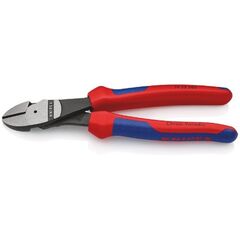  Schneidende Zangen Kraft-Seitenschneider KNIPEX 74 22 200 Kraft-Seitenschneider mit Mehrkomponenten-Hüllen schwarz atramentiert 200 mm 12380468