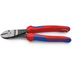  Schneidende Zangen Kraft-Seitenschneider KNIPEX 74 22 200 T Kraft-Seitenschneider mit Mehrkomponenten-Hüllen, mit integrierter Befestigungsöse zum Anbringen einer Absturzsicherung schwarz atramentiert 200 mm 12380476
