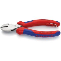  KNIPEX X-Cut® Kompakt-Seitenschneider hochübersetzt KNIPEX 73 05 160 T X-Cut® Kompakt-Seitenschneider mit Mehrkomponenten-Hüllen, mit integrierter Befestigungsöse zum Anbringen einer Absturzsicherung verchromt 160 mm 12380541