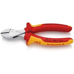  KNIPEX X-Cut® Kompakt-Seitenschneider hochübersetzt KNIPEX 73 06 160 X-Cut® Kompakt-Seitenschneider hochübersetzt isoliert mit Mehrkomponenten-Hüllen, VDE-geprüft verchromt 160 mm 12380538