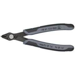  Electronic Super Knips® ESD KNIPEX 78 61 125 ESD Electronic Super Knips® ESD mit Mehrkomponenten-Hüllen brüniert 125 mm 12380597