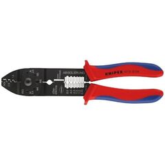  Crimpzangen Crimpzangen KNIPEX 97 21 215 B Crimpzange mit Mehrkomponenten-Hüllen schwarz lackiert 230 mm 12380646
