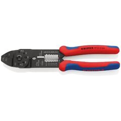  Crimpzangen Crimpzangen KNIPEX 97 21 215 B SB Crimpzange mit Mehrkomponenten-Hüllen schwarz lackiert 230 mm 12380644