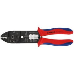  Crimpzangen Crimpzangen KNIPEX 97 21 215 C Crimpzange mit Mehrkomponenten-Hüllen schwarz lackiert 230 mm 12380641
