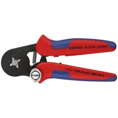 Selbsteinstellende Crimpzangen für Aderendhülsen mit Seiteneinführung KNIPEX 97 53 04 SB Selbsteinstellende Crimpzange für Aderendhülsen mit Seiteneinführung mit Mehrkomponenten-Hüllen brüniert 180 mm 12380778
