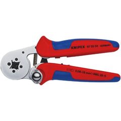  Selbsteinstellende Crimpzangen für Aderendhülsen mit Seiteneinführung KNIPEX 97 55 04 SB Selbsteinstellende Crimpzange für Aderendhülsen mit Seiteneinführung mit Mehrkomponenten-Hüllen verchromt 180 mm 12380787