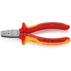  Crimpzangen für Aderendhülsen mit Trapez-Crimp KNIPEX 97 68 145 A Crimpzange für Aderendhülsen isoliert mit Mehrkomponenten-Hüllen, VDE-geprüft 145 mm 12380636