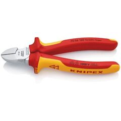  Isolierte Werkzeuge Seitenschneider KNIPEX 70 06 160 Seitenschneider isoliert mit Mehrkomponenten-Hüllen, VDE-geprüft verchromt 160 mm 12381278