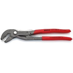  Federbandschellenzangen KNIPEX 85 51 250 AF Federbandschellenzange mit Feststeller mit rutschhemmendem Kunststoff überzogen grau atramentiert 250 mm 12381274