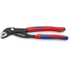  KNIPEX Cobra® Hightech-Wasserpumpenzangen KNIPEX 87 02 250 T Cobra® Hightech-Wasserpumpenzange mit Mehrkomponenten-Hüllen, mit integrierter Befestigungsöse zum Anbringen einer Absturzsicherung grau atramentiert 250 mm 12381209