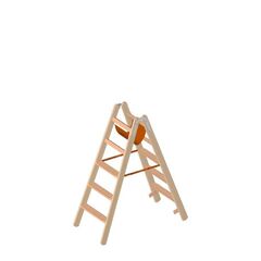  Stehleiter Layher Holzstehleiter mit 5 Stufen; Holzleiter mit 80mm breiten Stufen, beidseitig begehbar; Länge 1,37 m 12405487