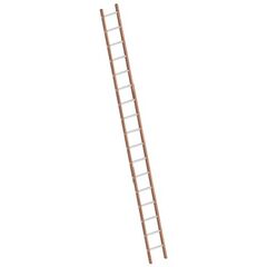  Leitern Verbundanlegeleiter 17 Sprossen, Holz-Aluminium-Anlegeleiter, Länge 4.90 m 12405355