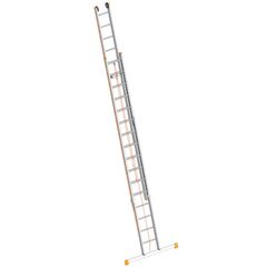  Layher Steigtechnik Leitern Seilzugleiter TOPIC 16 Sprossen, Aluminiumleiter 2x16 Sprossen, zweiteilig, ausziehbar, Länge 8.20 m 12405429