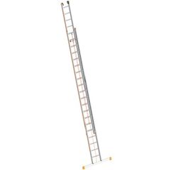  Layher Steigtechnik Leitern Seilzugleiter TOPIC 20 Sprossen, Aluminiumleiter 2x20 Sprossen, zweiteilig, ausziehbar, Länge 10.15 m 12405427