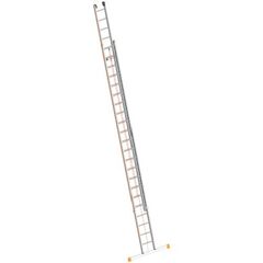  Layher Steigtechnik Leitern Seilzugleiter TOPIC 22 Sprossen, Aluminiumleiter 2x22 Sprossen, zweiteilig, ausziehbar, Länge 11.30 m 12405485