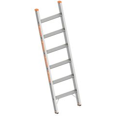  Anlegeleitern Layher Stufenanlegeleiter TOPIC 14 Stufen, Aluminiumleiter mit 80 mm breiten Stufen, Länge 3.65 m 12405388