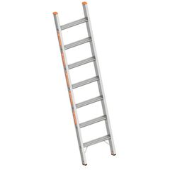  Layher Steigtechnik Leitern Layher Stufenanlegeleiter TOPIC 7 Stufen, Aluminiumleiter mit 80 mm breiten Stufen, Länge 1.90 m 12405441