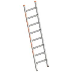  Layher Steigtechnik Leitern Layher Stufenanlegeleiter TOPIC 8 Stufen, Aluminiumleiter mit 80 mm breiten Stufen, Länge 2.15 m 12405389