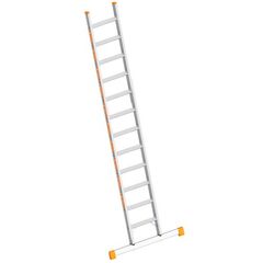  Layher Steigtechnik Leitern Layher Stufenanlegeleiter TOPIC 12 Stufen, Aluminiumleiter mit 80 mm breiten Stufen, Länge 3.15 m 12405443