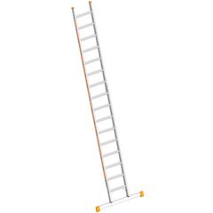  Layher Steigtechnik Leitern Layher Stufenanlegeleiter TOPIC 16 Stufen, Aluminiumleiter mit 80 mm breiten Stufen, Länge 4.15 m 12405408