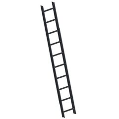  Layher Steigtechnik Leitern Dachleiter TOPIC 10 Sprossen in Anthrazitgrau RAL 7016; gem. DIN 18160-5; Länge 2.80 m 12405476