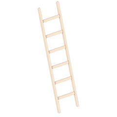  Layher Steigtechnik Leitern Holzanlegeleiter aus stabilem Holz mit 6 Sprossen; Länge 1.90 m 12405421