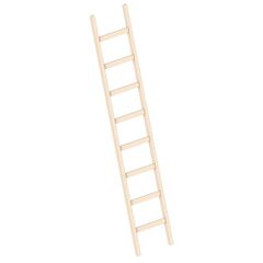  Layher Steigtechnik Leitern Holzanlegeleiter aus stabilem Holz mit 8 Sprossen; Länge 2.45 m 12405386