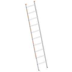  Layher Steigtechnik Leitern Sprossenanlegeleiter TOPIC 10 Sprossen; Aluminiumleiter mit 10 Sprossen, Länge 2.85 m 12405365