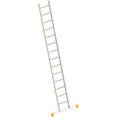  Layher Steigtechnik Leitern Sprossenanlegeleiter TOPIC 14 Sprossen; Aluminiumleiter mit 14 Sprossen, Länge 3.95 m 12405363