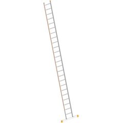  Layher Steigtechnik Leitern Sprossenanlegeleiter TOPIC 24 Sprossen; Aluminiumleiter mit 24 Sprossen, Länge 6.75 m 12405405